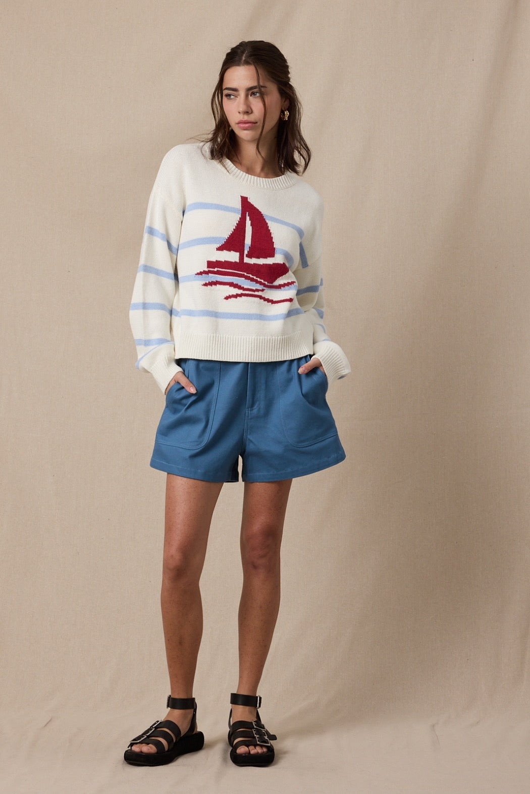 Sailboat Striped Sweater