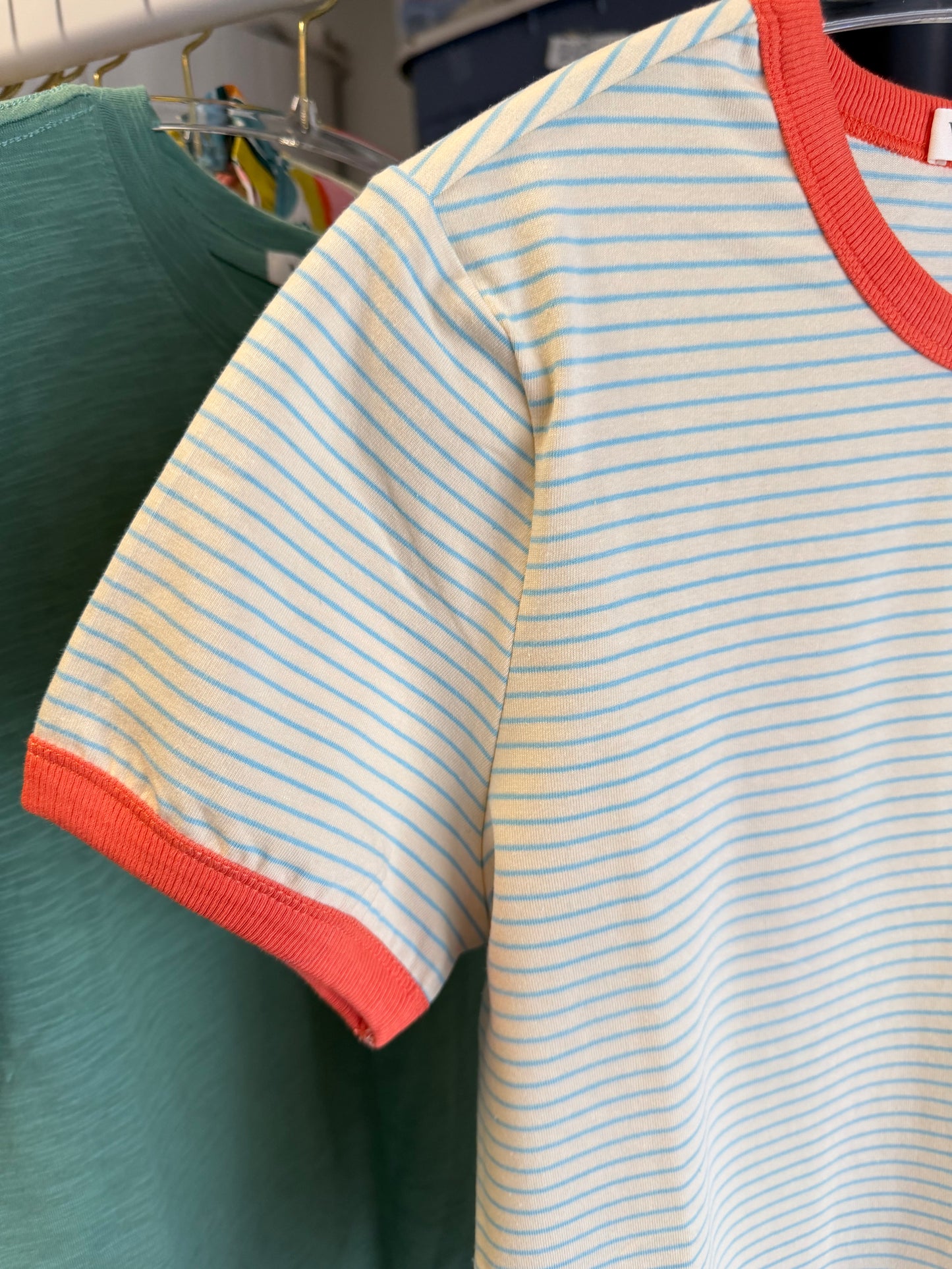 Contrast Stripe Knit Tee