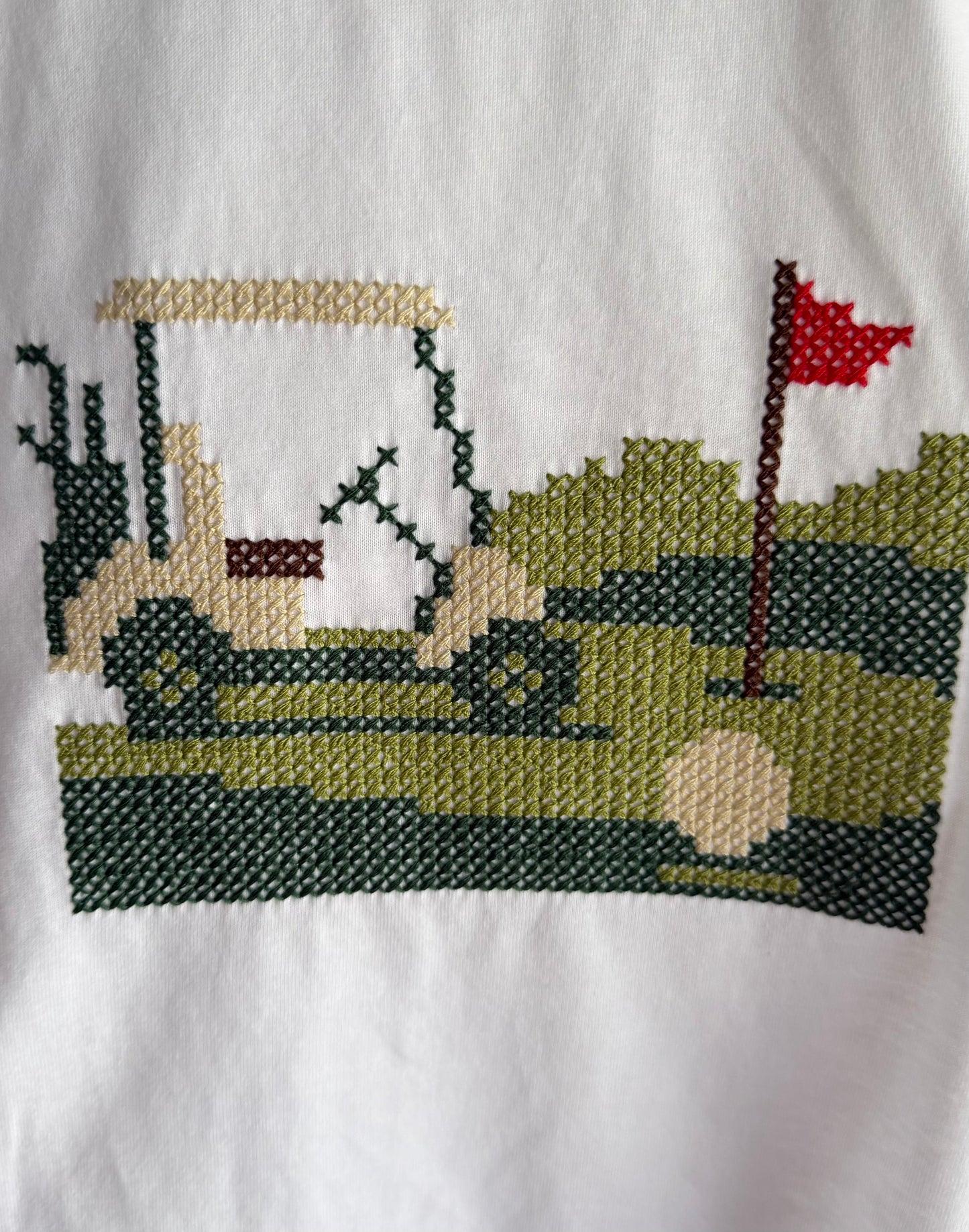 Embroidered Golf Knit Tee Shirt