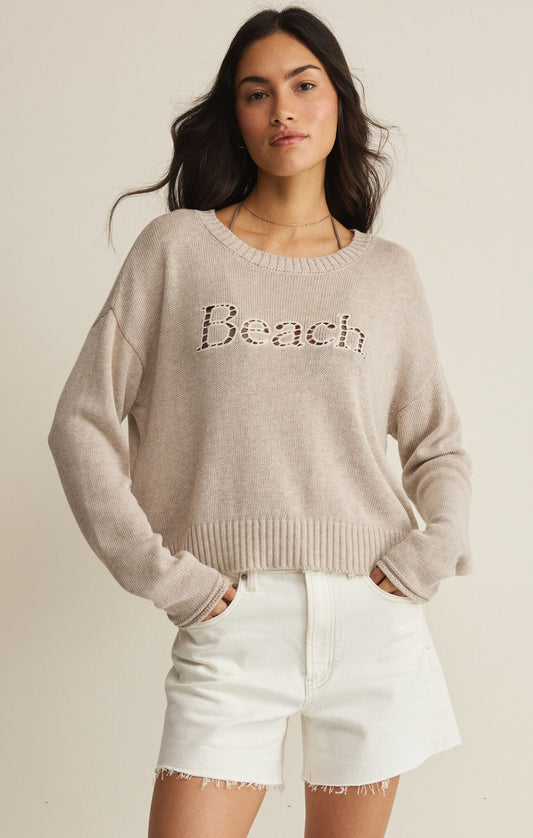 Beach Embroidered Sweater
