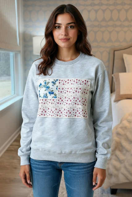 Sweatshirt Flag Applique