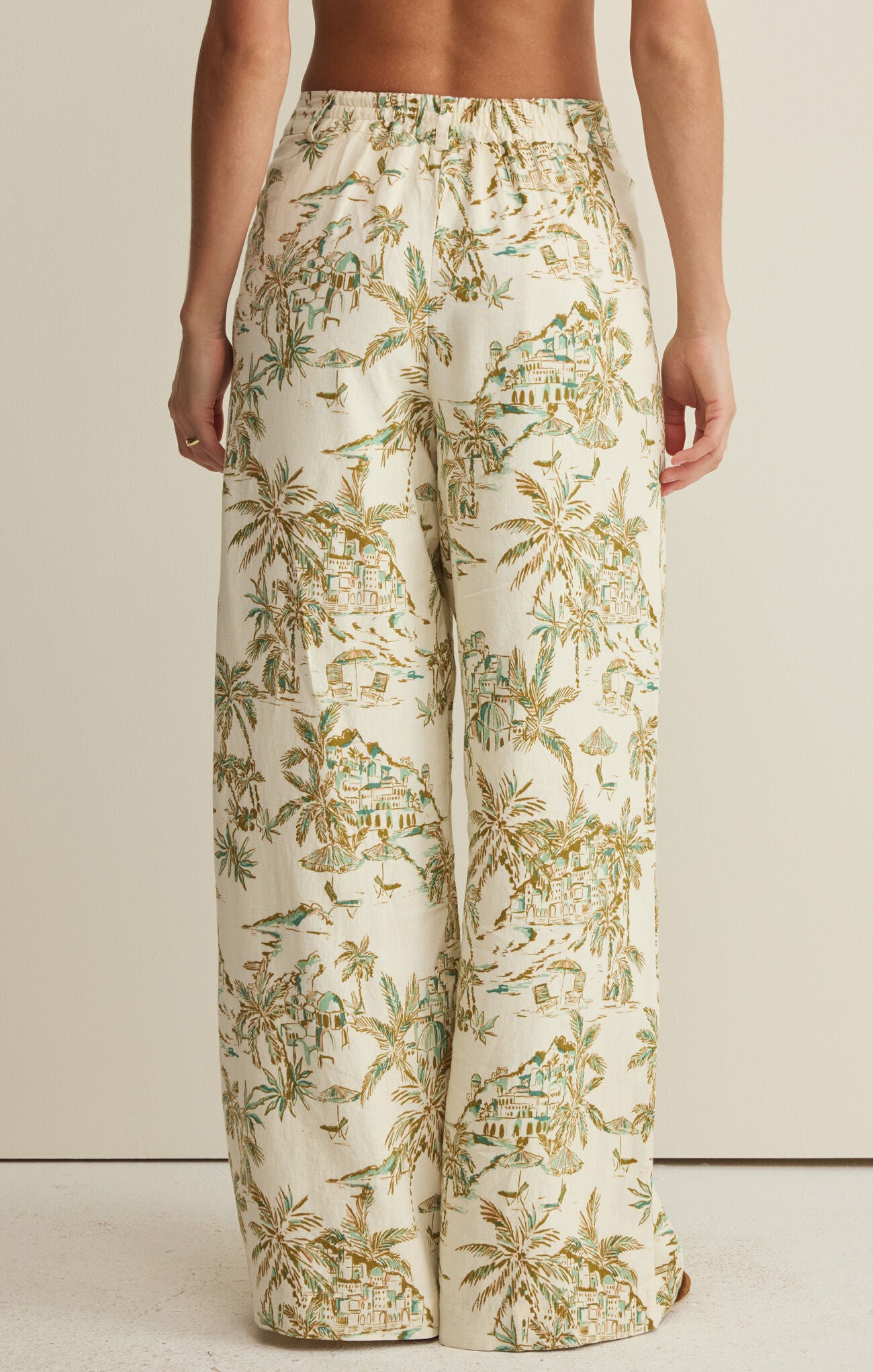 Print Linen Pant