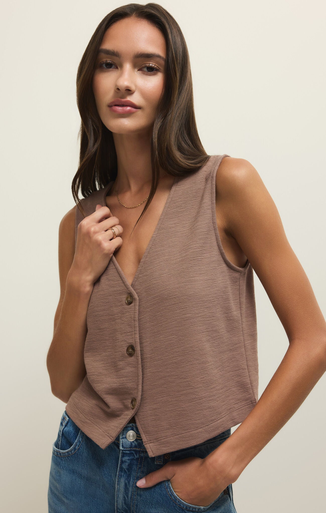 Textured Knit Vest Tank