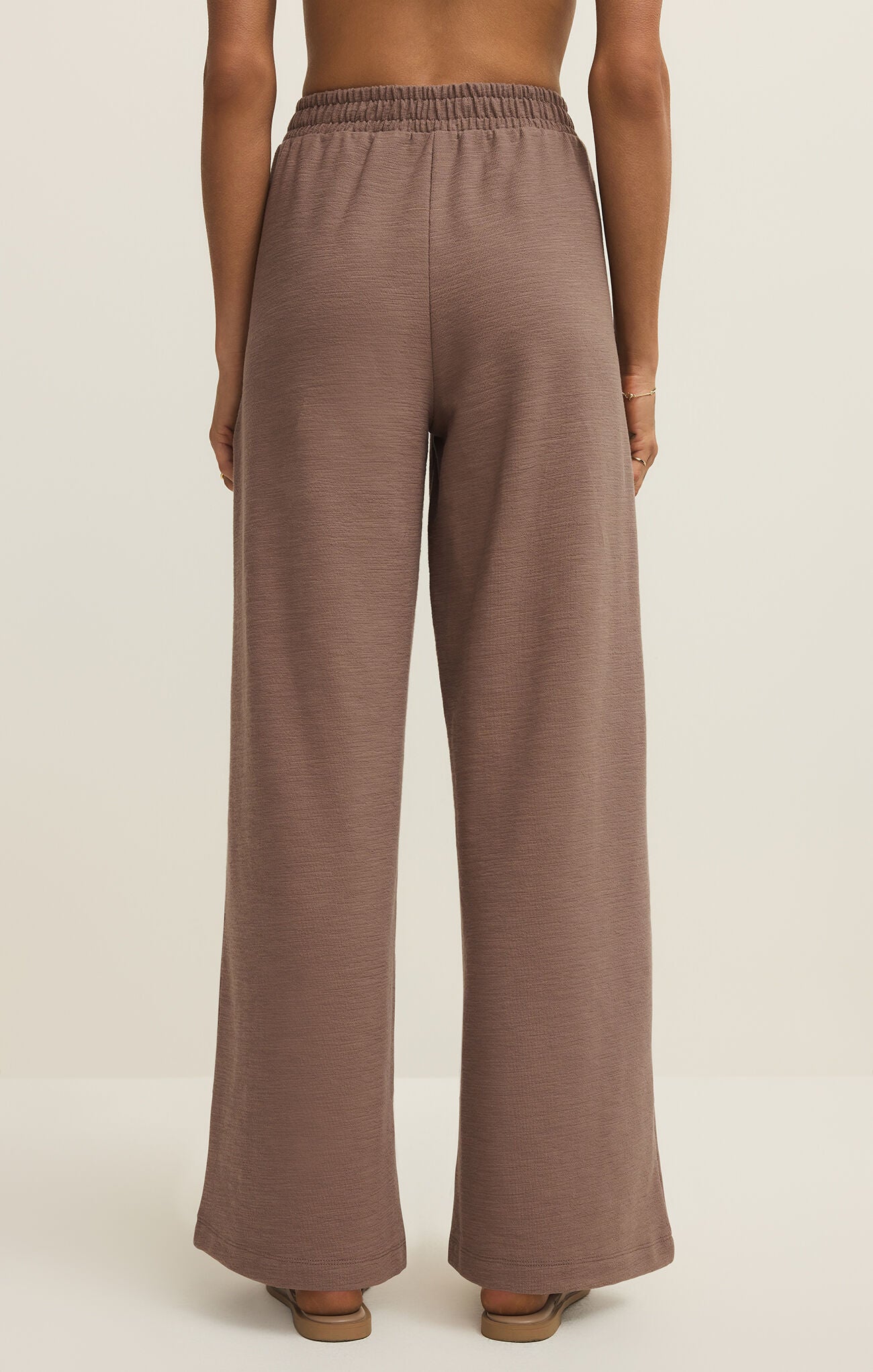 Wide Leg Textured Knit Pant